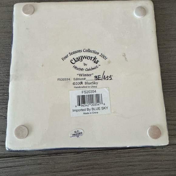 Blue Sky Clayworks “Winter” by Heather Goldminc 2001 Numbered Tealight Holder - Picture 11 of 11